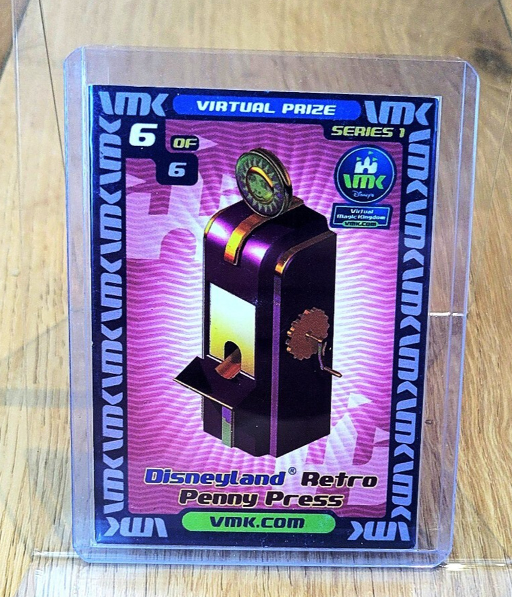 Rare Virtual Magic Kingdom VMK Disneyland Retro Penny Press